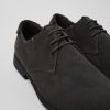 Men CamperLab Formal Shoes | Brown-Gray Nubuck Shoes For Men