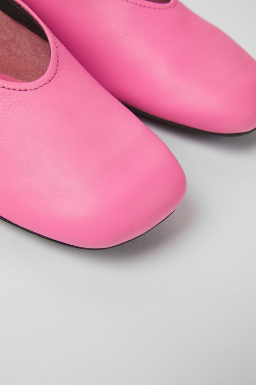 Women CamperLab Flat Shoes | Pink Leather Ballerinas For Women