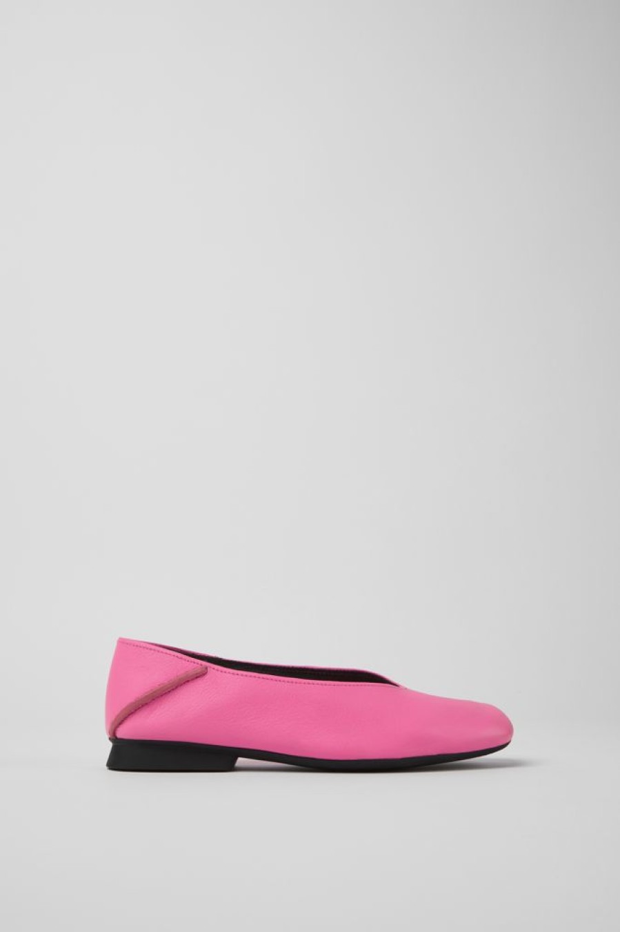 Women CamperLab Flat Shoes | Pink Leather Ballerinas For Women