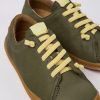 Kids CamperLab Lace Up | Green Leather Shoes For Kids