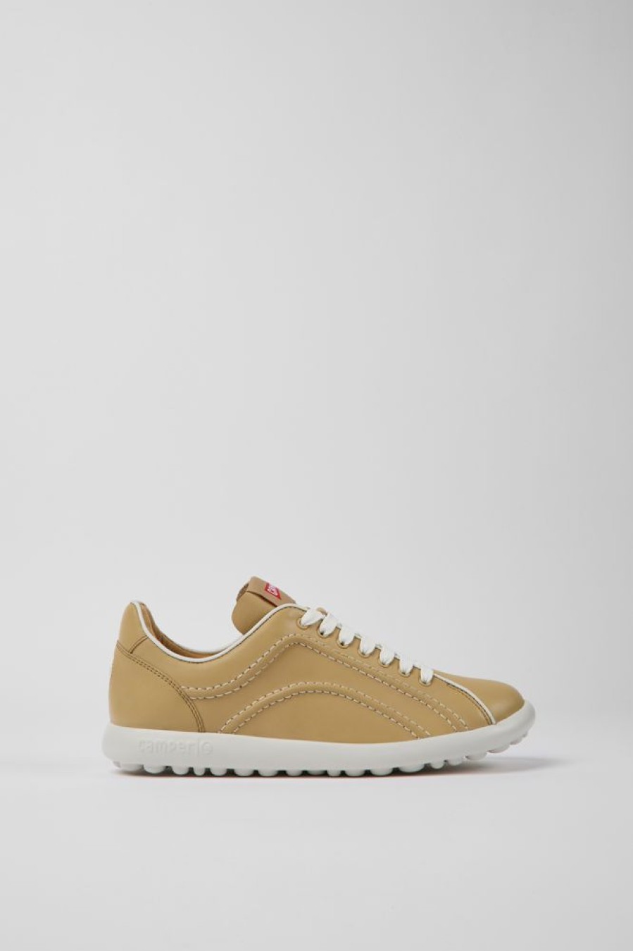 Women CamperLab Sneakers | Beige Leather Sneakers For Women