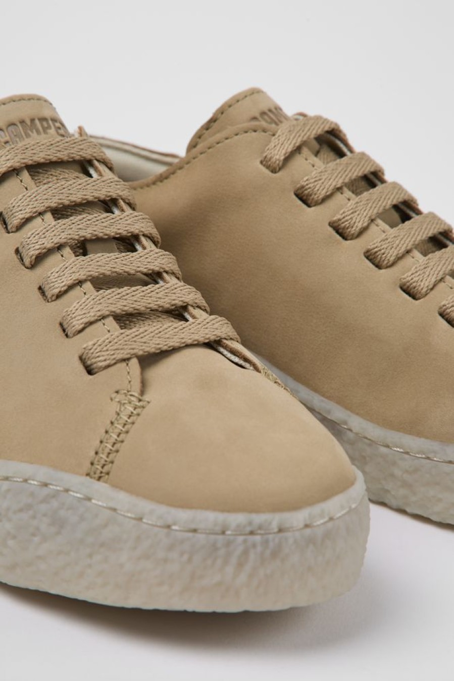 Women CamperLab Casual Shoes | Beige Nubuck Shoes For Women