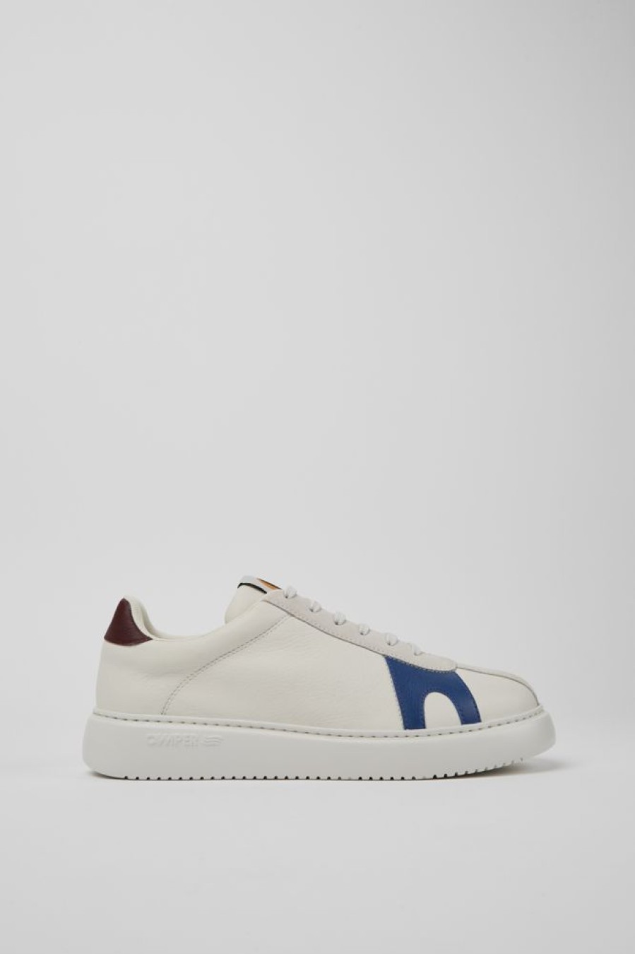 Men CamperLab Sneakers | White Leather And Suede Sneakers