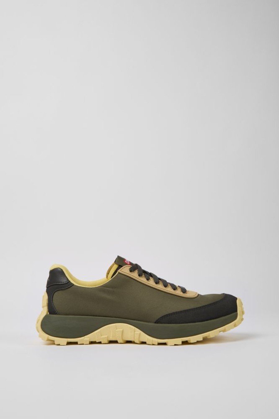 Men CamperLab Sneakers | Green Textile And Nubuck Sneakers For Men