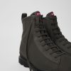 Men CamperLab Ankle Boots | Gray Textile And Nubuck Ankle Boots For Men