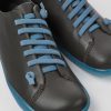 Women CamperLab Casual Shoes | Dark Gray And Blue Leather Shoes For Women