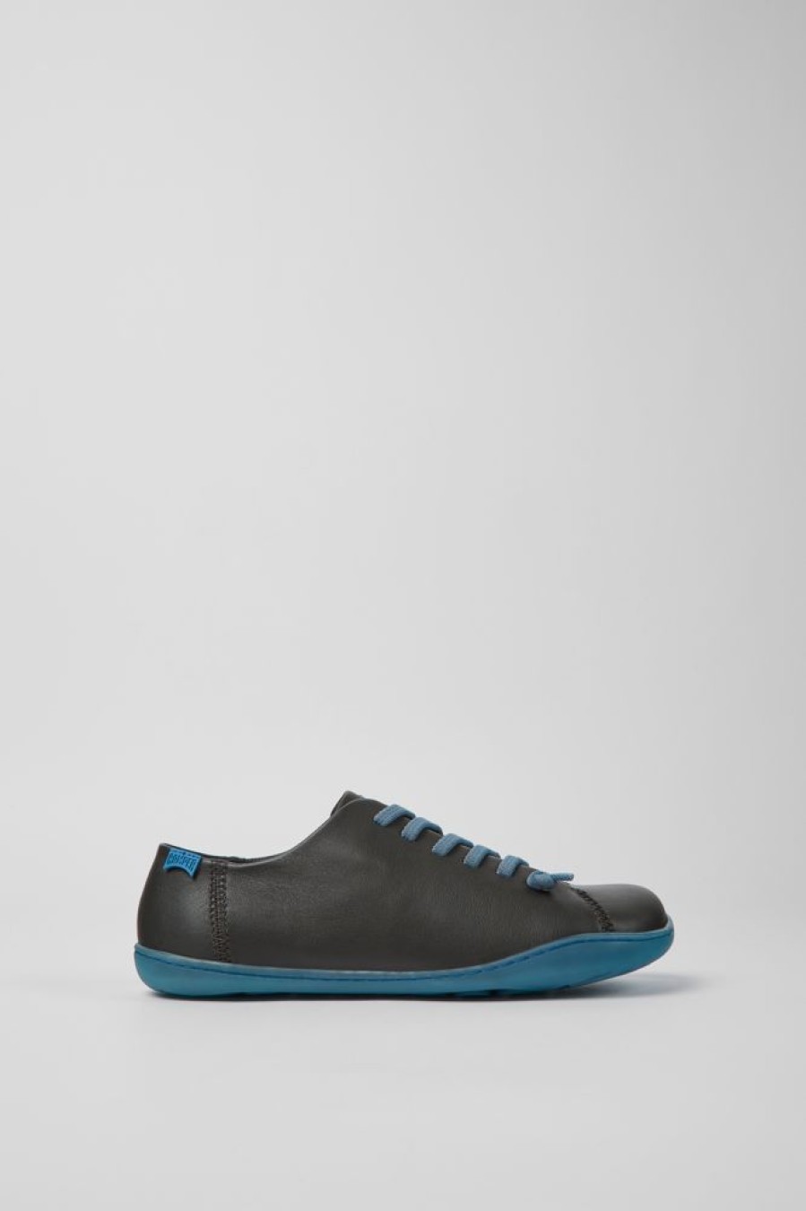 Women CamperLab Casual Shoes | Dark Gray And Blue Leather Shoes For Women