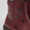 Kids CamperLab Boots | Burgundy Leather Ankle Boots For Kids