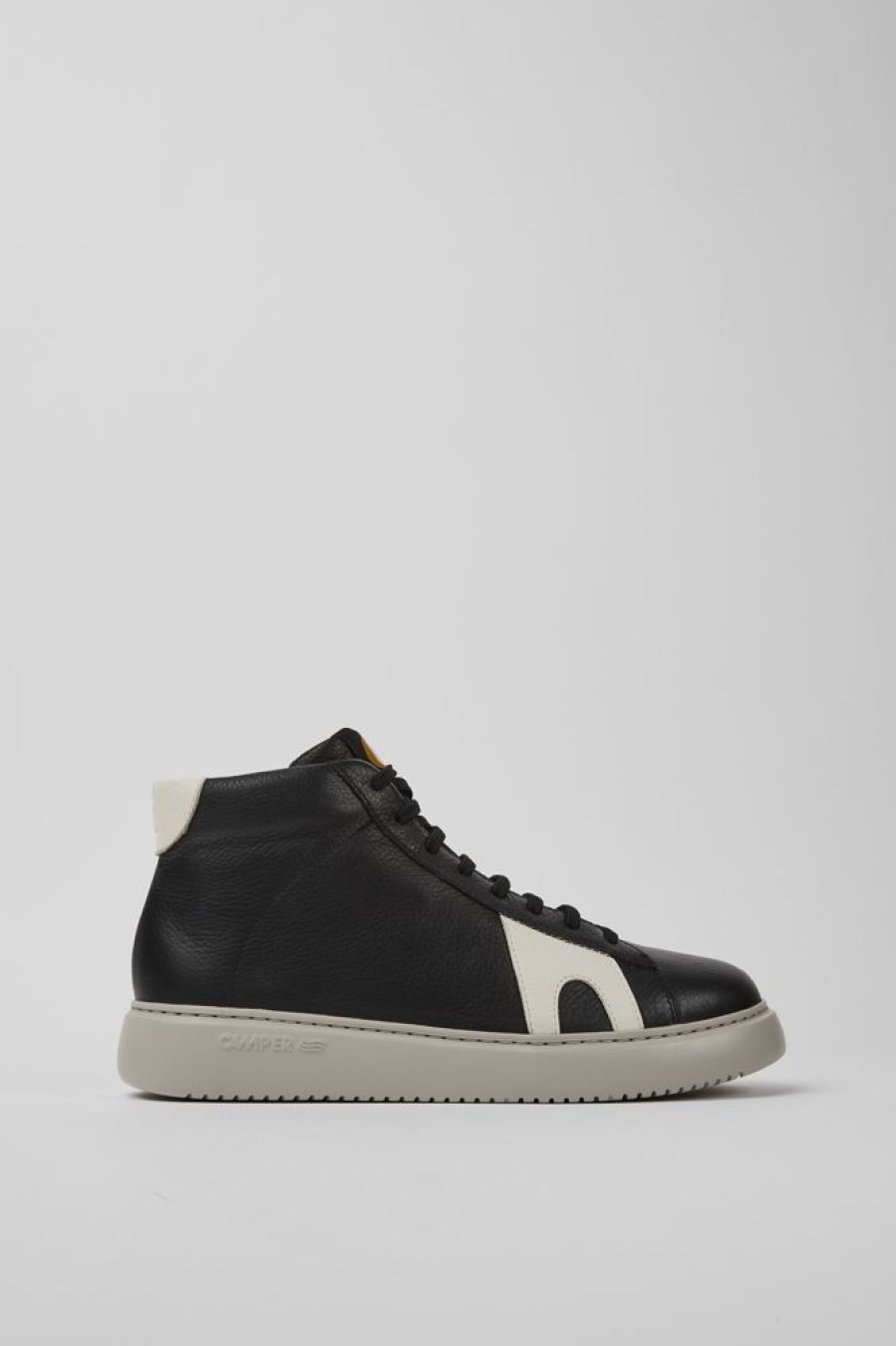 Men CamperLab Sneakers | Black And White Leather Sneakers