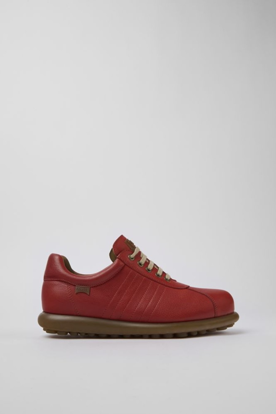 Men CamperLab Casual Shoes | Red Leather Oxford Sneaker For Men