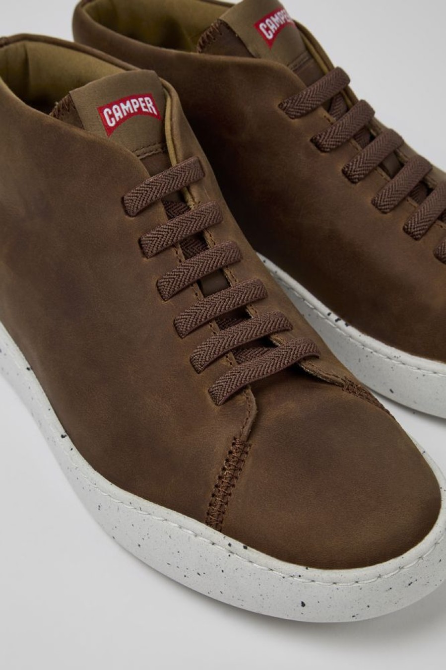 Men CamperLab Sneakers | Brown Leather Sneakers For Men