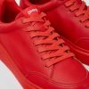 Men CamperLab Sneakers | Red Leather Sneakers For Men