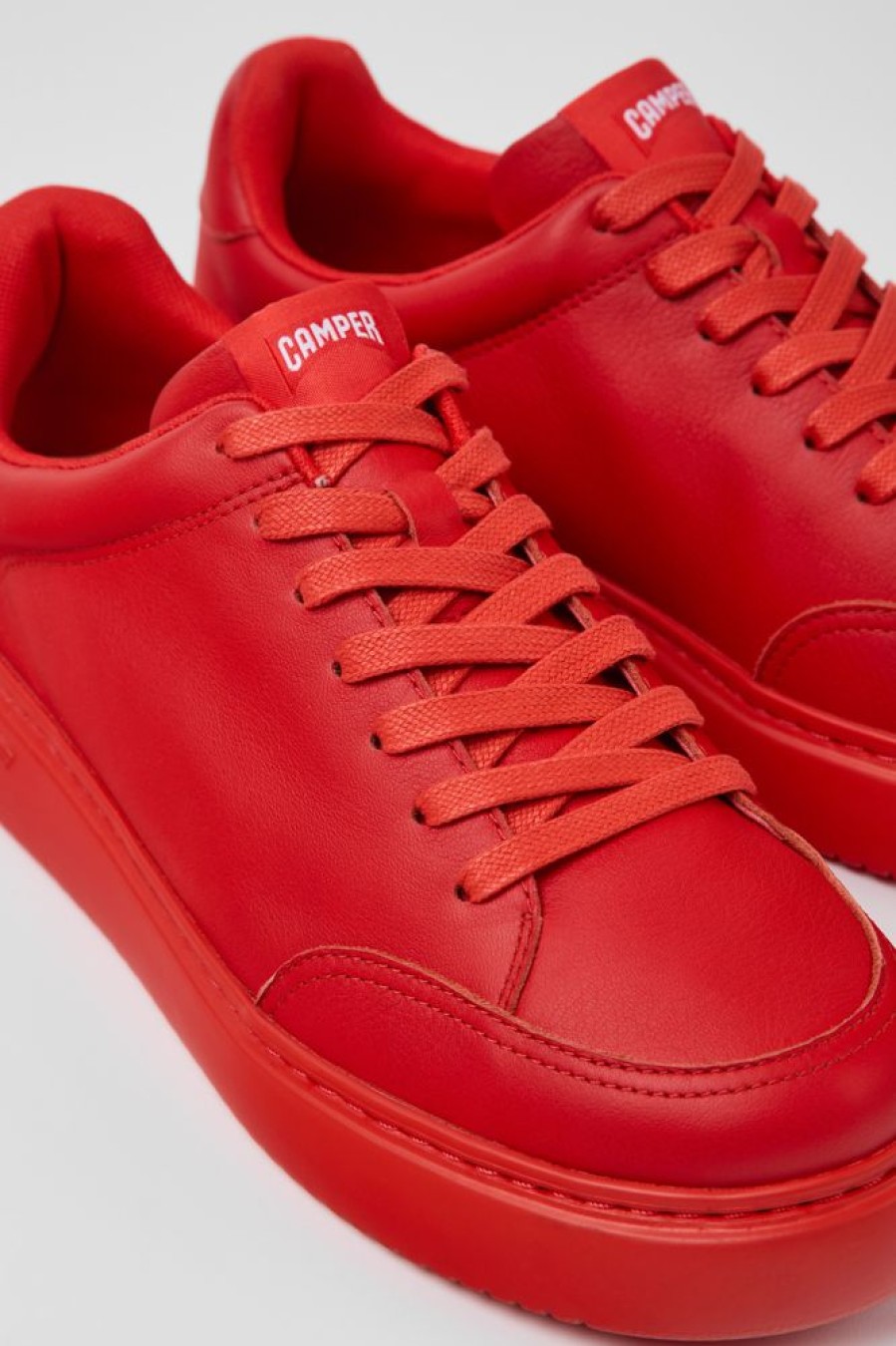 Men CamperLab Sneakers | Red Leather Sneakers For Men