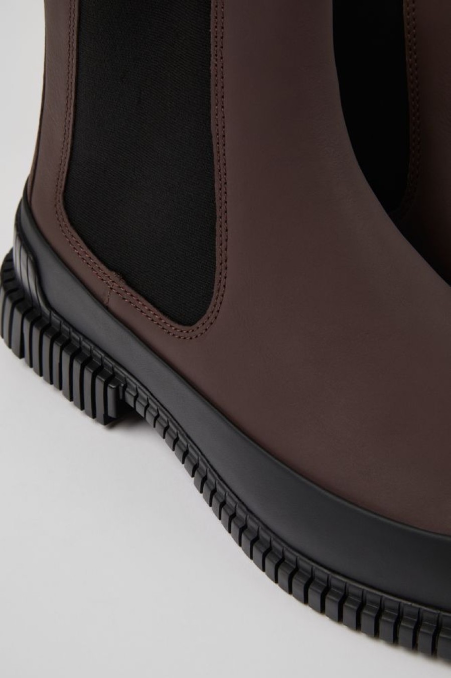 Men CamperLab Formal Shoes | Brown And Black Leather Chelsea Boots For Men