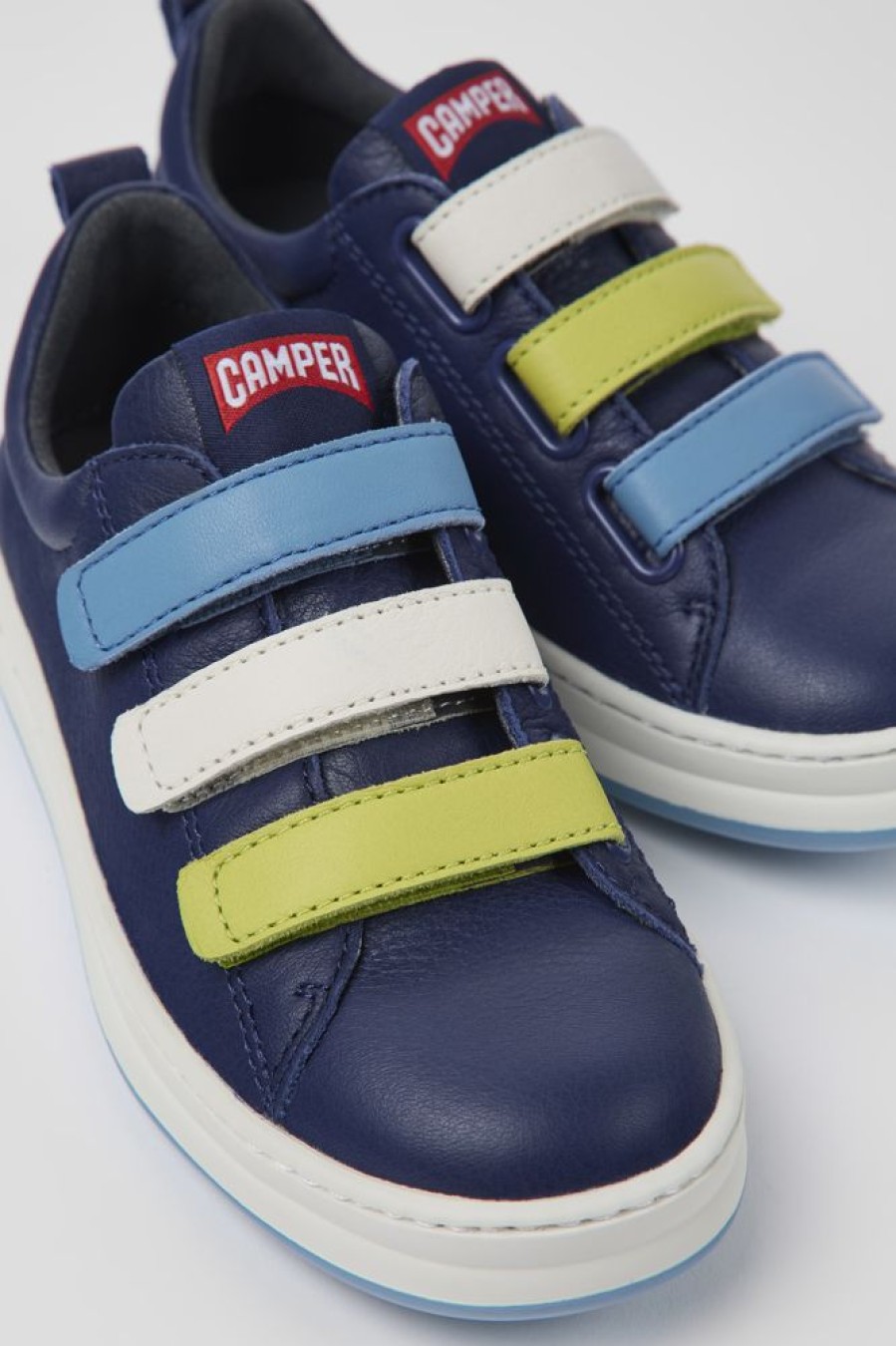 Kids CamperLab Sneakers | Blue Leather Sneakers For Kids