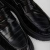 Men CamperLab Formal Shoes | Black Leather Loafers For Men