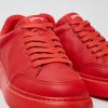 Women CamperLab Sneakers | Red Leather Sneakers For Women