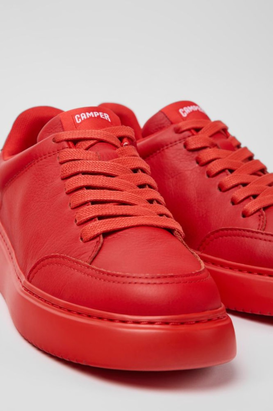 Women CamperLab Sneakers | Red Leather Sneakers For Women