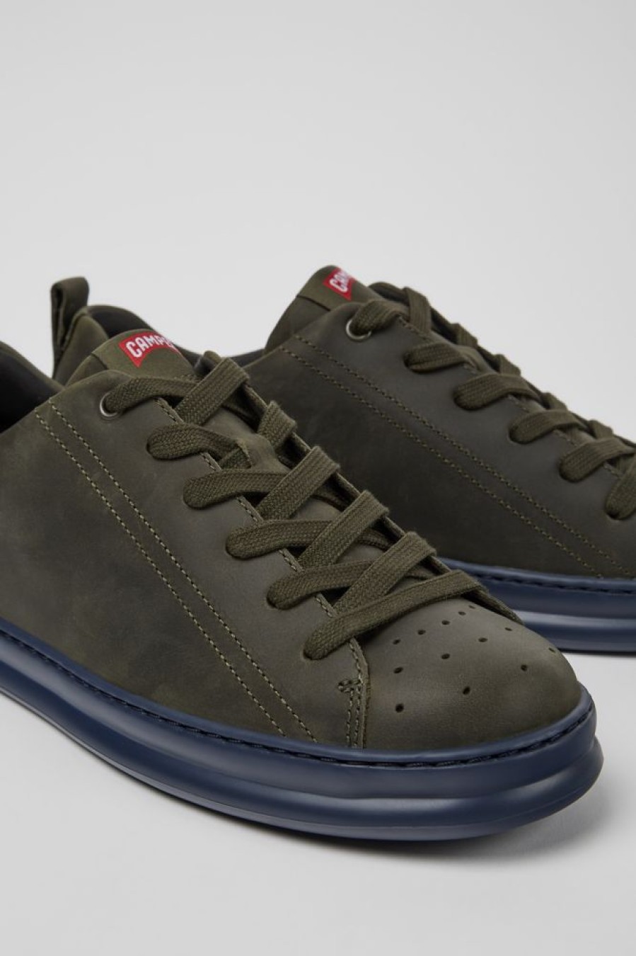 Men CamperLab Sneakers | Green Leather Sneakers For Men