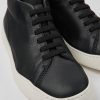 Men CamperLab Casual Shoes | Black Leather Sneakers For Men