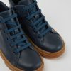 Kids CamperLab Boots | Blue Leather Ankle Boots