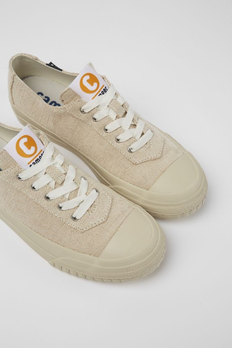 Women CamperLab Sneakers | Beige Recycled Hemp And Cotton Sneakers For Women