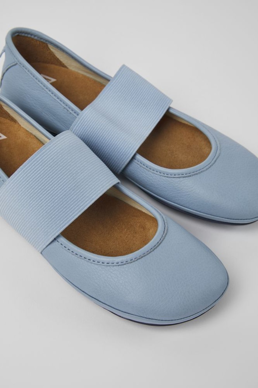 Women CamperLab Flat Shoes | Blue Leather Ballerinas For Women