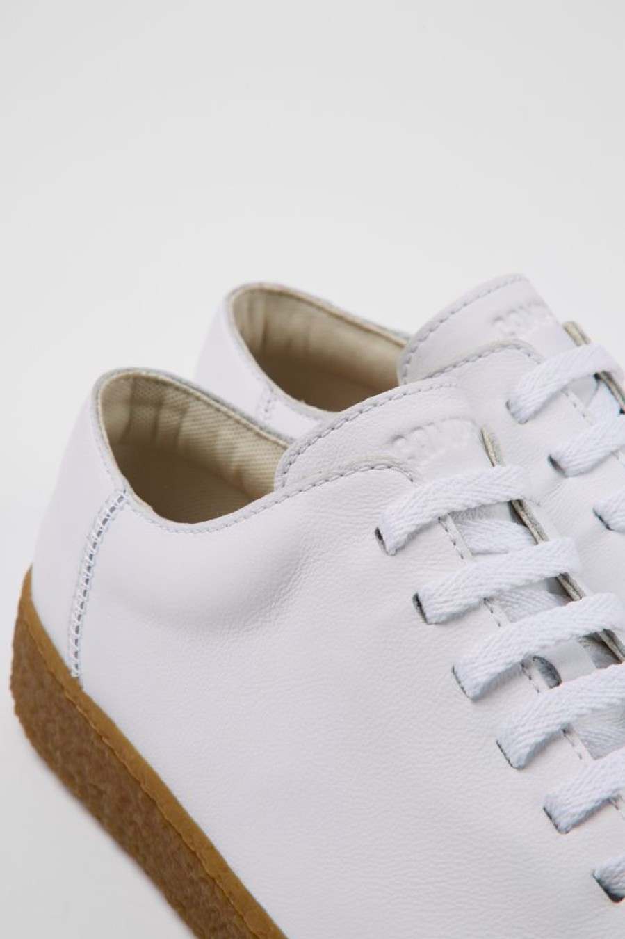 Men CamperLab Casual Shoes | White Leather Shoes For Men