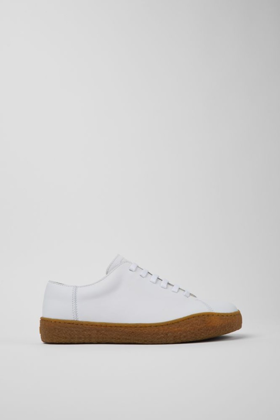 Men CamperLab Casual Shoes | White Leather Shoes For Men