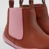 Kids CamperLab Boots | Red And Pink Leather Boots For Kids