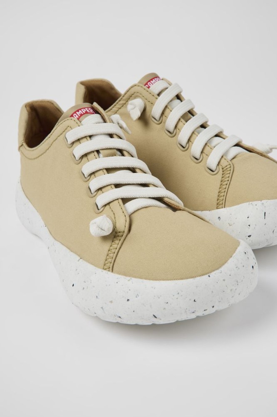 Men CamperLab Sneakers | Beige Textile Sneakers For Men