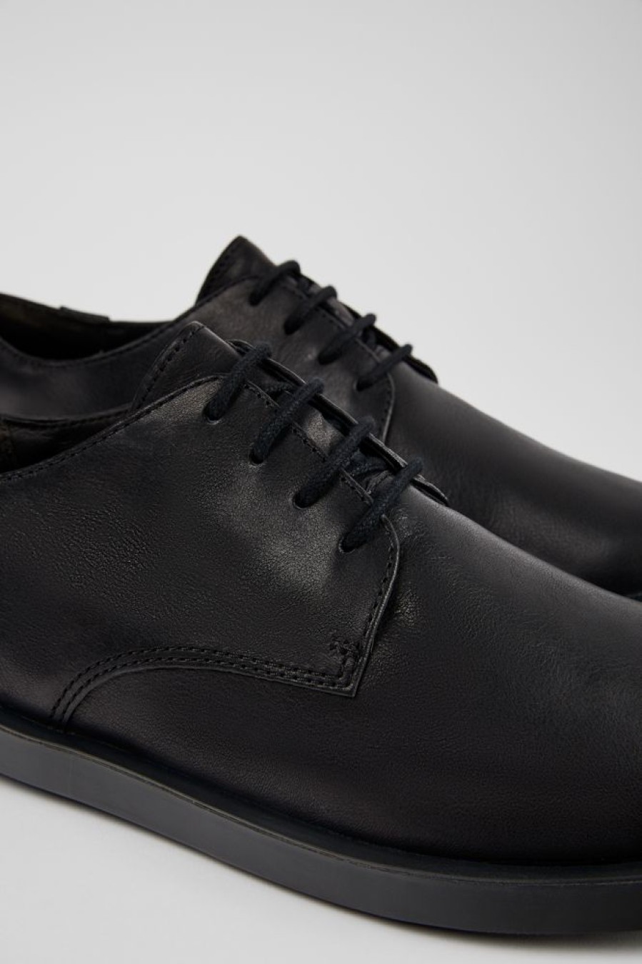 Men CamperLab Formal Shoes | Black Leather Blucher For Men