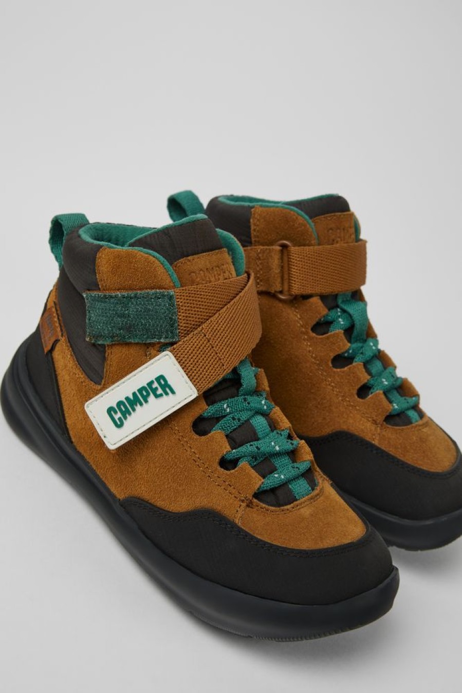 Kids CamperLab Sneakers | Nubuck And Textile Ankle Boots