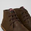 Men CamperLab Casual Shoes | Brown Nubuck Ankle Boots For Men