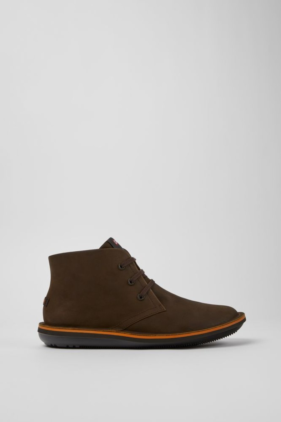 Men CamperLab Casual Shoes | Brown Nubuck Ankle Boots For Men