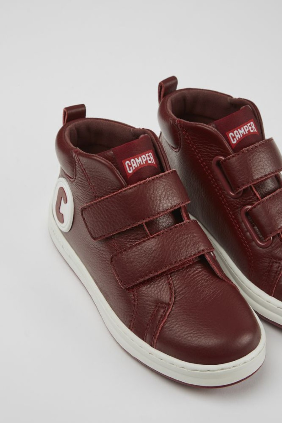 Kids CamperLab Sneakers | Burgundy And White Leather Sneakers