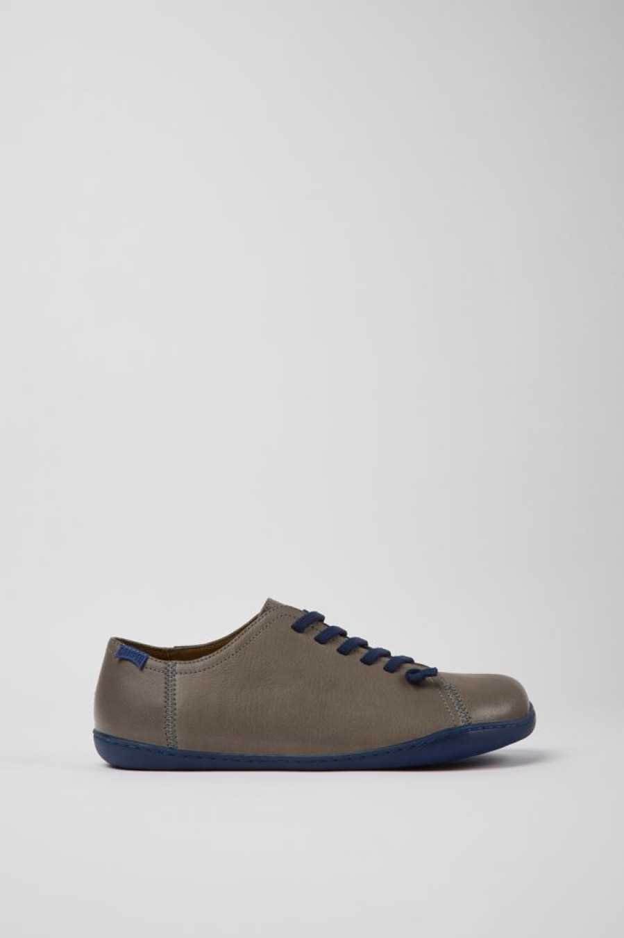 Men CamperLab Casual Shoes | Gray Leather Shoes For Men