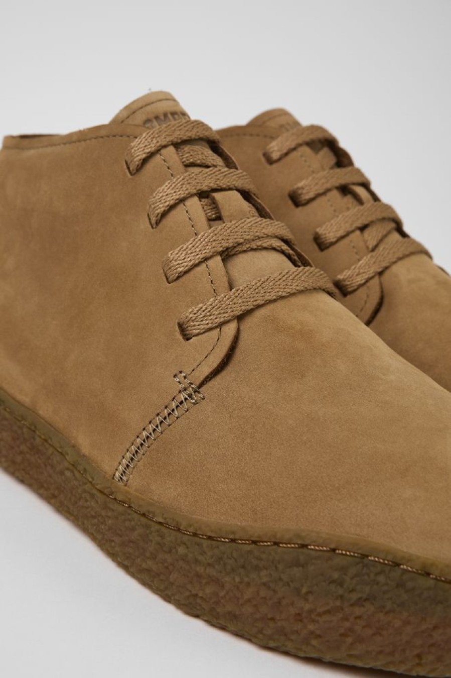 Men CamperLab Ankle Boots | Brown Nubuck Desert Boot For Men