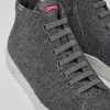 Men CamperLab Sneakers | Gray And Black Recycled Wool Sneakers For Men