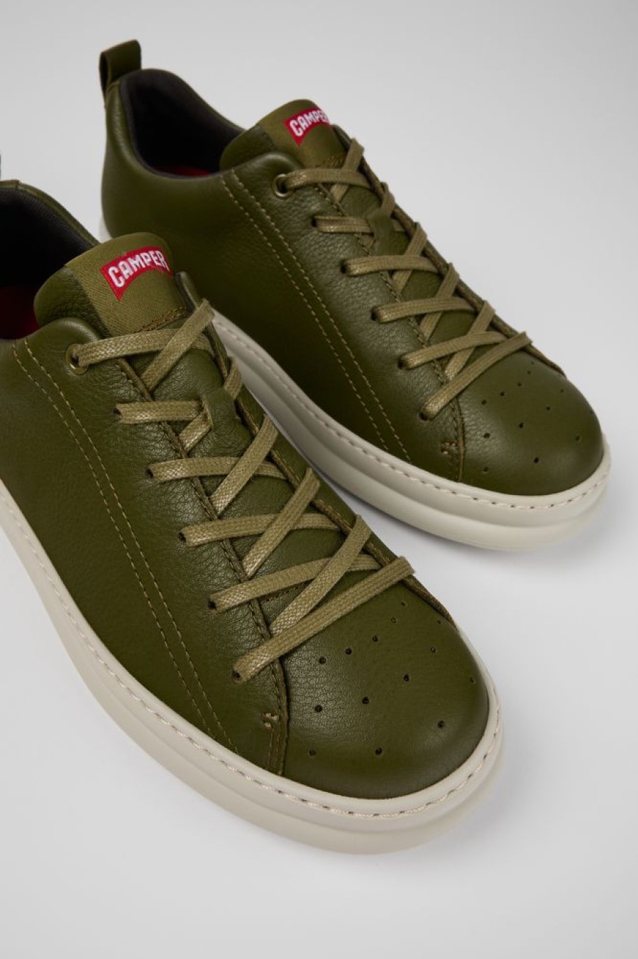 Men CamperLab Sneakers | Green Leather Sneaker For Men