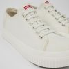 Men CamperLab Sneakers | White Textile Basket For Men