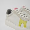 Women CamperLab Sneakers | White Non-Dyed Leather And Nubuck Sneakers For Women