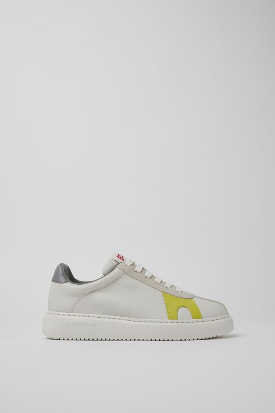 Women CamperLab Sneakers | White Non-Dyed Leather And Nubuck Sneakers For Women