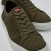 Men CamperLab Casual Shoes | Green Textile Sneakers For Men