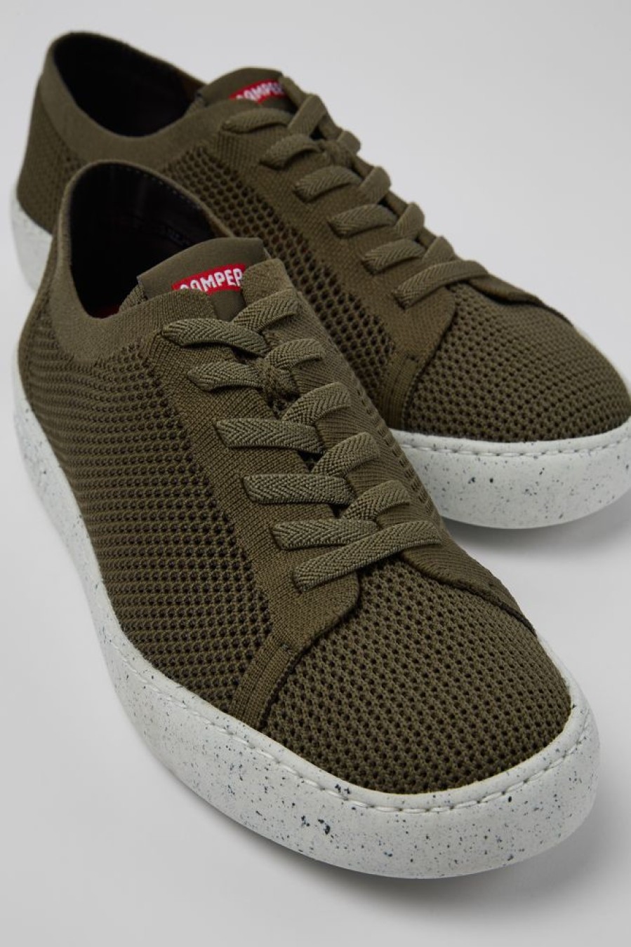 Men CamperLab Casual Shoes | Green Textile Sneakers For Men