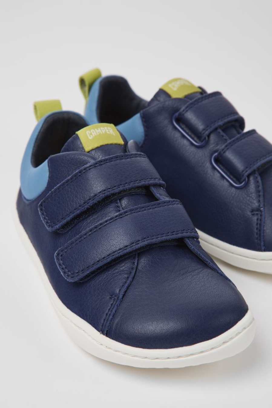 Kids CamperLab Sneakers | Blue Leather Shoes For Kids