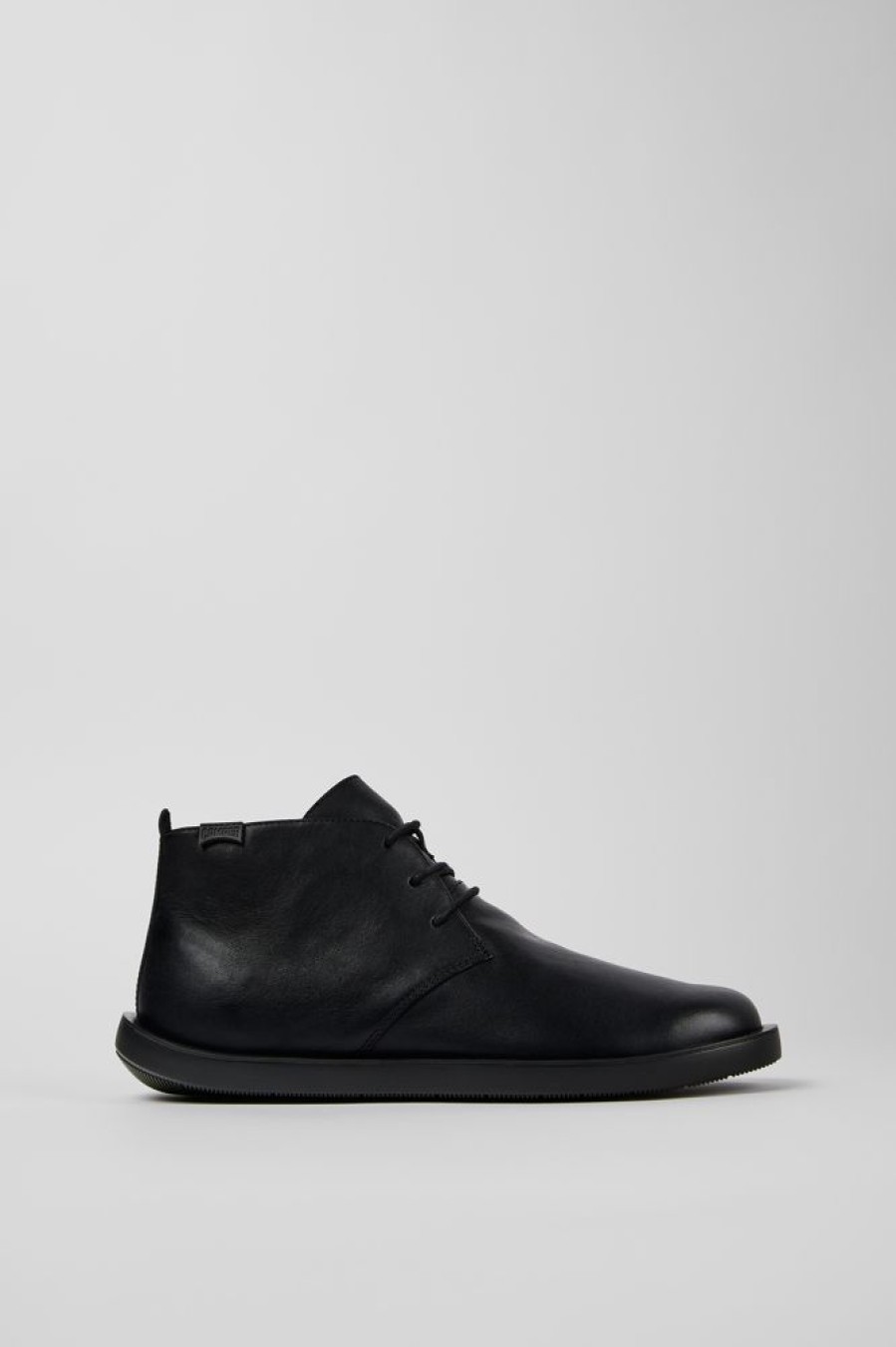 Men CamperLab Formal Shoes | Black Leather Desert Boot For Men