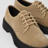 Women CamperLab Formal Shoes | Beige Nubuck Shoes For Women