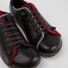 Men CamperLab Casual Shoes | Black Leather And Wool Shoes For Men