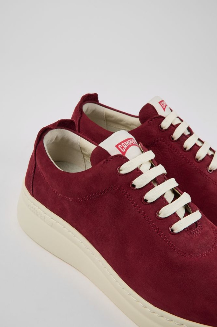 Women CamperLab Sneakers | Burgundy Nubuck Sneakers For Women